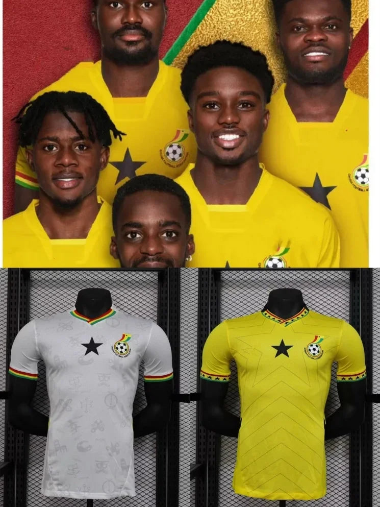 2024 Africa Cup Ghana National Team Jersey Ghana Football Jersey Short-sleeved Shirt Top Black Star Jersey T-shirt 3D Printing
