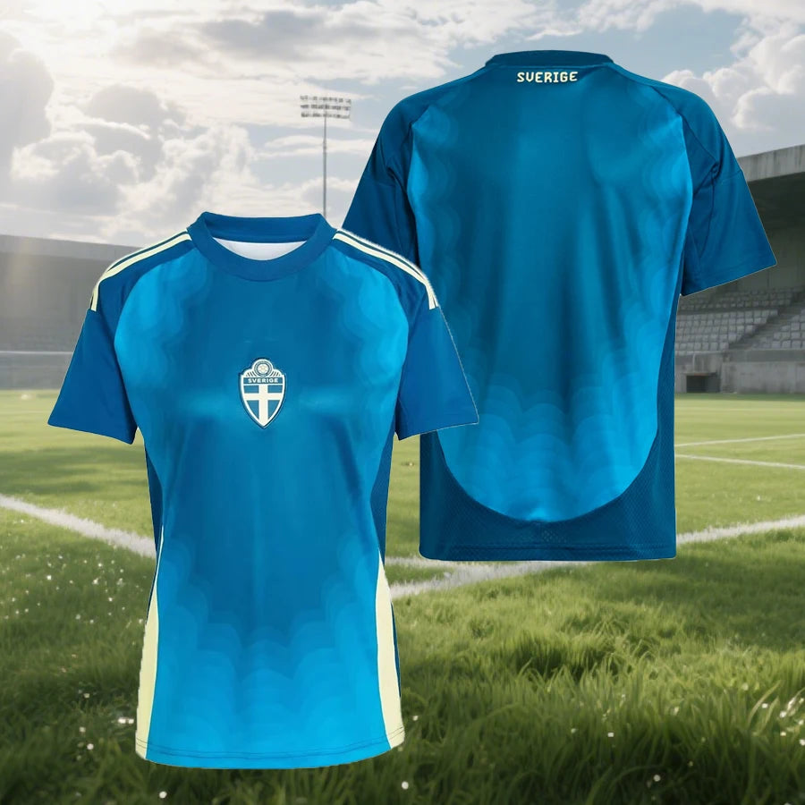 2025 Summer Swedish Men's Football Jersey Super Sports Training Breathable Milan Jersey Fashion Quick Drying