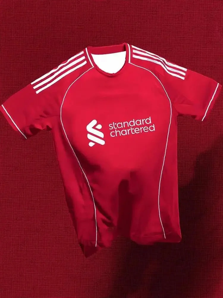 24-25 Men's Sport T-shirt Liverpool Vintage Design Edition Football Jersey Fashion Sports Jerseys Casual Women Kids T-shirt Tops