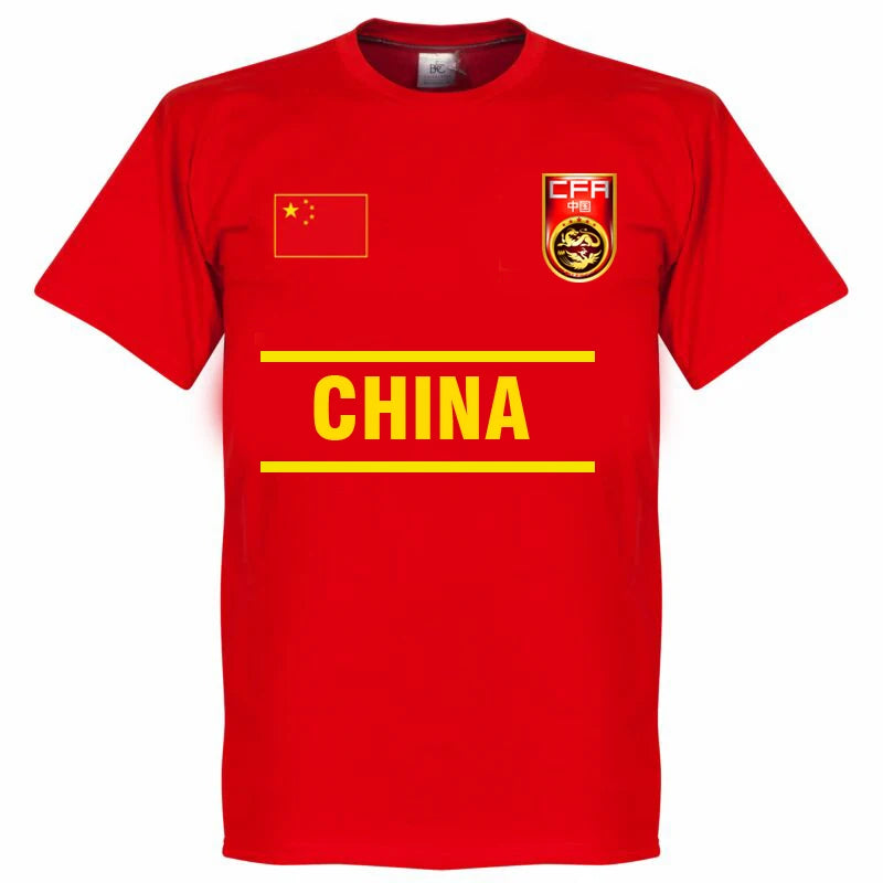 Summer 2022 China National Football Team Wu Lei Jersey Commemorative Edition Pure Cotton Casual Football T-shirt
