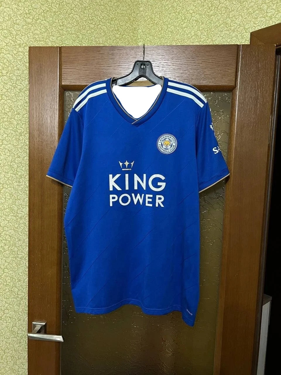 Leicester City 2018-2019 Home Football Shirt Soccer Jersey Motorcycle T-shirt Summer Breathable and Sweat Absorbing Motorcycle