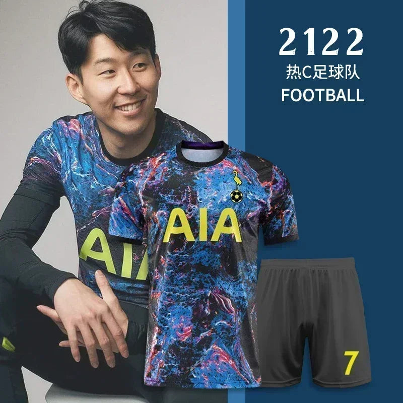 21/22 Season Tottenham Away Jersey Men's Adult Football Jersey Short-sleeved Training Jersey