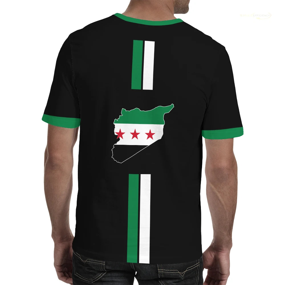 New Syria Football Jersey Men's Sports T-shirts Syrian Flag Street Oversized Tops Unisex Casual Graphic T-shirts Mens Gifts