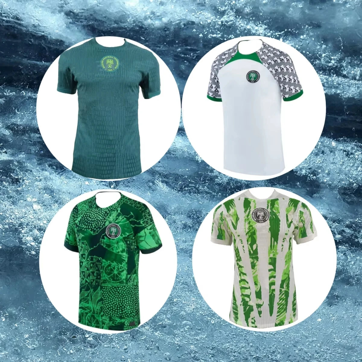 2025 New Mens Nigeria Home&Away Short Sleeve Football Shirt Youth Kids Training Oversized Soccer Uniform Breathable Jersey