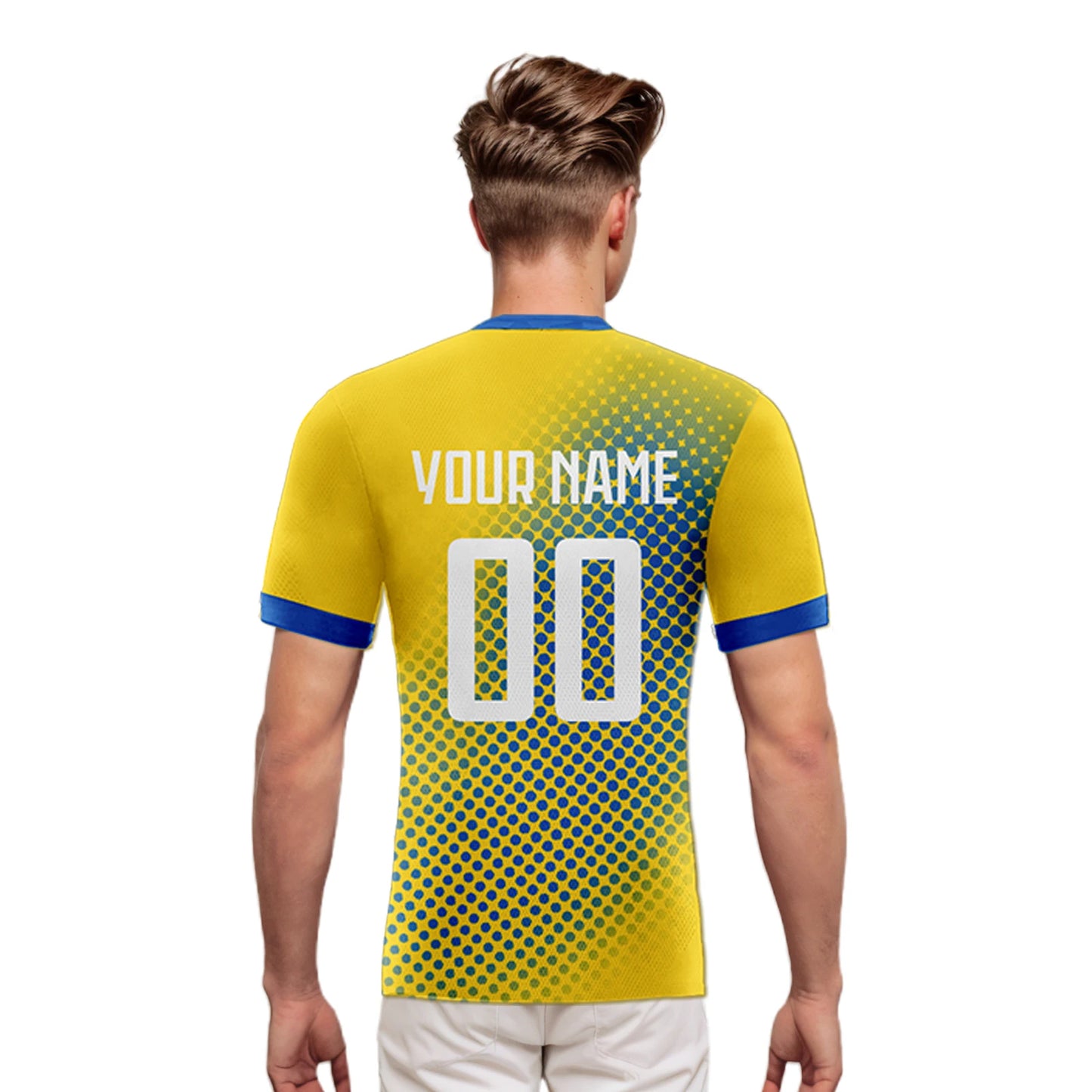 Custom Ukraine Soccer Jersey Breathable Football Training Shirt Personalized Name Number Uniform Men Women Youth Fans Gifts