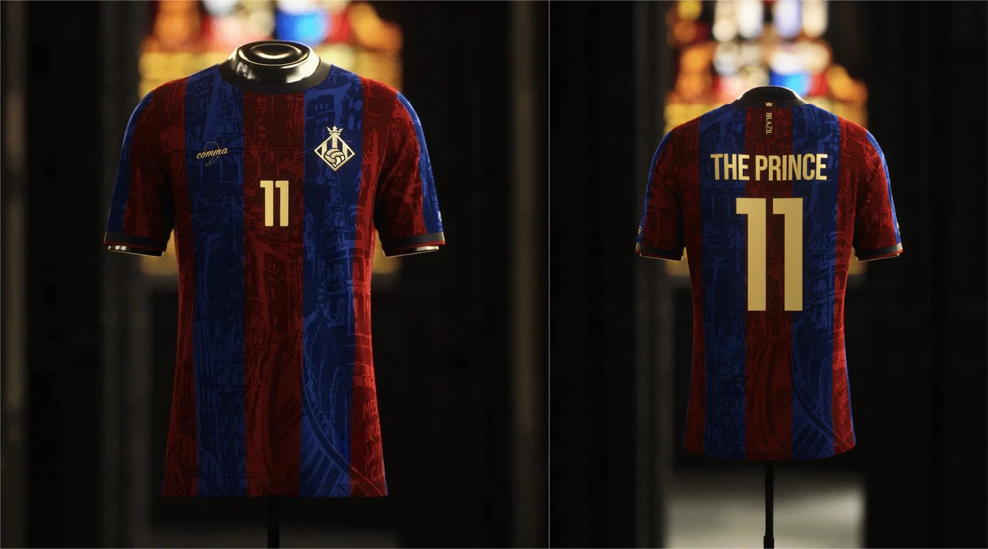 2025 Summer New 3D printed Barcelona men's and women's football jersey and quick-drying sports T-shirt