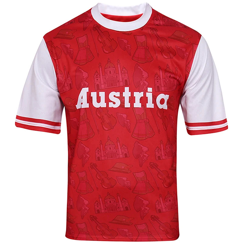 The latest fashion design for European team 2024 Austria soccer jersey and quick-drying football wear
