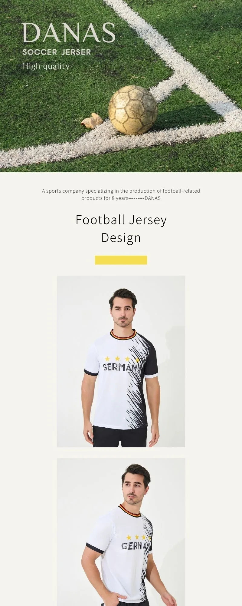 The latest European team Germany football jersey High quality customizable and Breathable soccer uniform