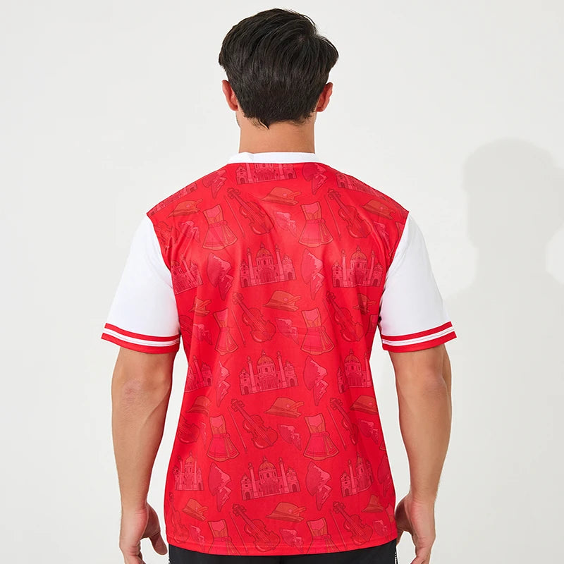 The latest fashion design for European team 2024 Austria soccer jersey and quick-drying football wear