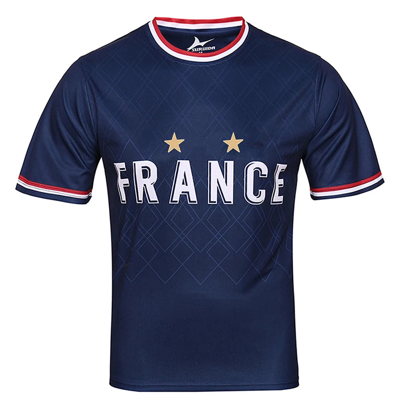 high quality new design European team France soccer jersey custom quick drying football uniform
