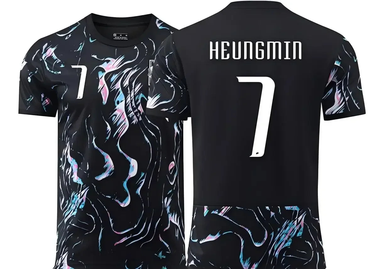 25 Korea National Team Away Jersey Football Training Kit 7 Son Heung-min 18 Lee Kang-in Jersey Children Set Uniform  Casual Tops