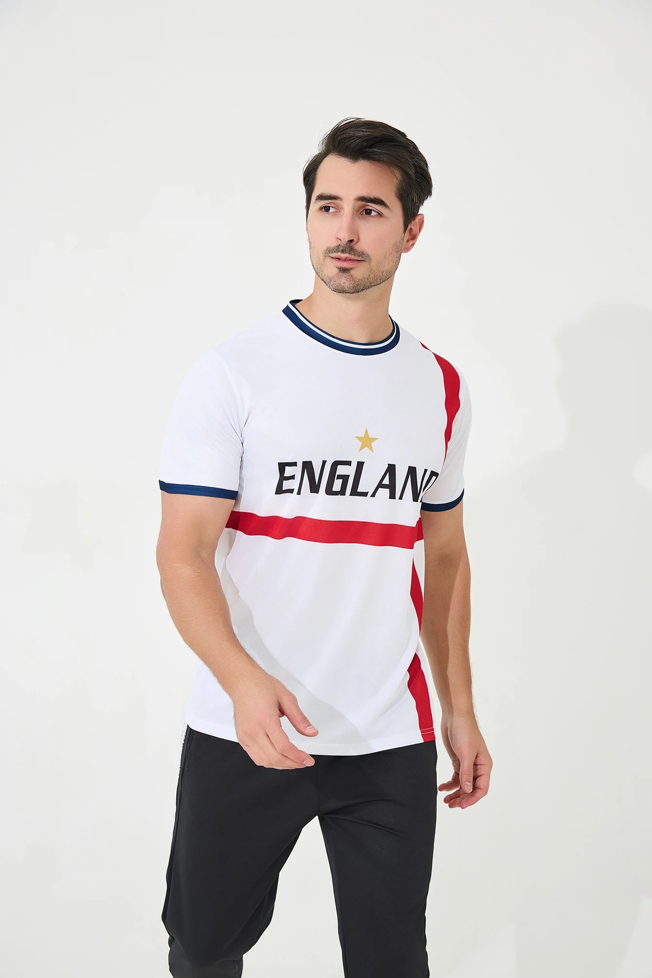 Hot Selling Yingruida England Adults' Soccer Jersey European National Soccer Shirt Football Shirt  for Men Casual Training Shirt