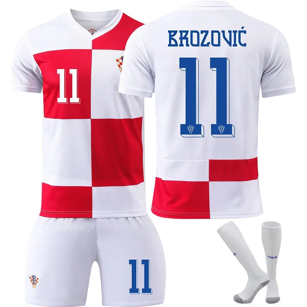 Croatia Home 10 Number Modric Adult Children's Football Jersey Sports Wear Set Cross-Border Sale Sportswear And Uniforms
