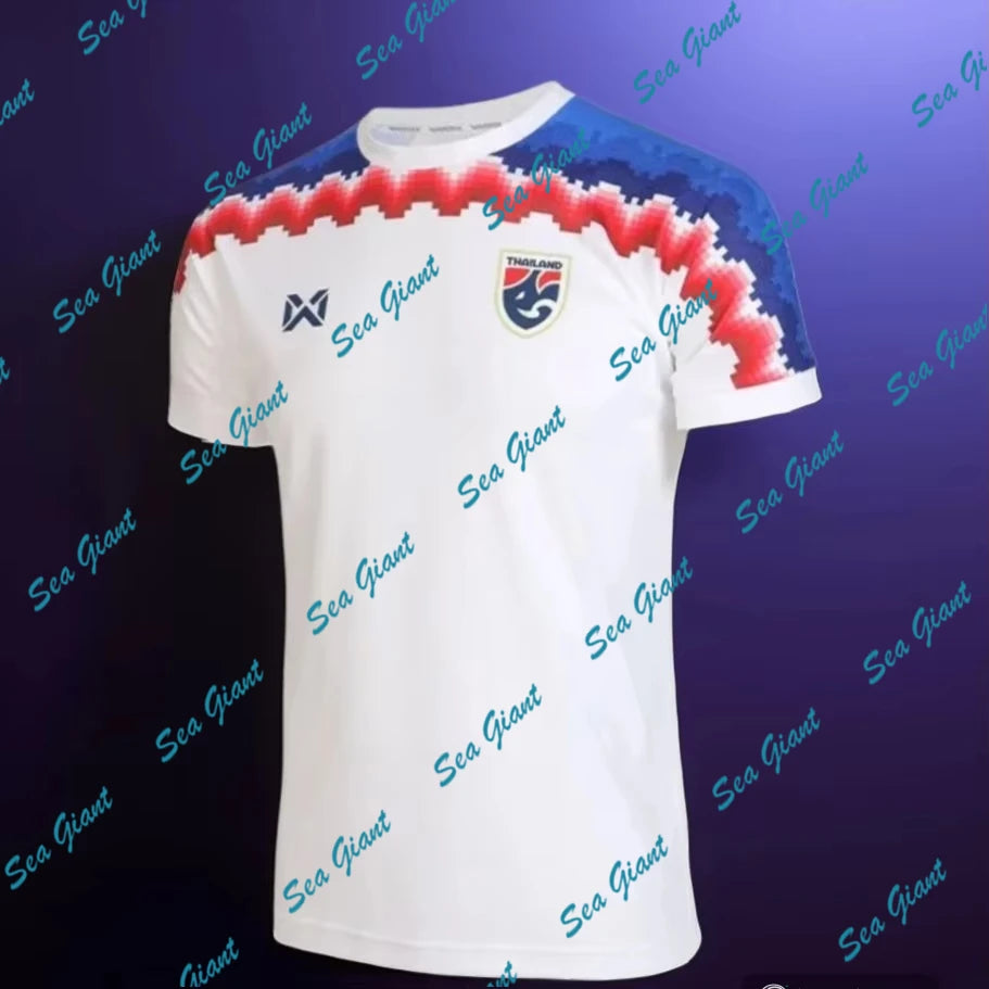 NWT Thailand National Football Jersey Men Women Kids Jersey White Genuine Sports Casual Breathable Quick-Drying Oversized Tops