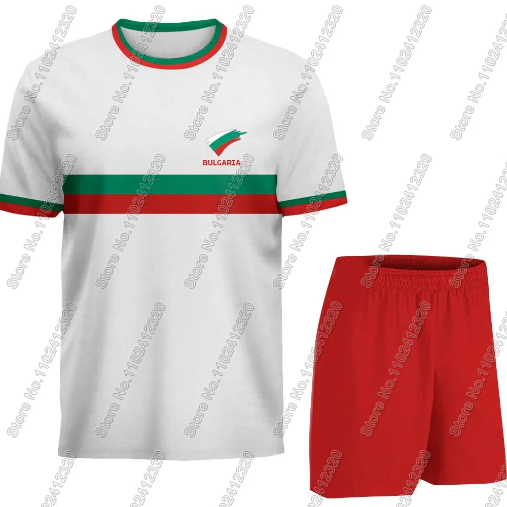 Maillot Bulgaria National Jersey team Fans 2025 T Shirts 3D Print Mens Shorts Running Streetwear Casual Training Suit Clothe