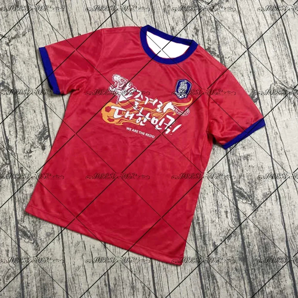 Summer Training Jersey, South Korea Red Devils Fans Football Shirt, Quick-Drying Sports T-Shirts for Adults and Children