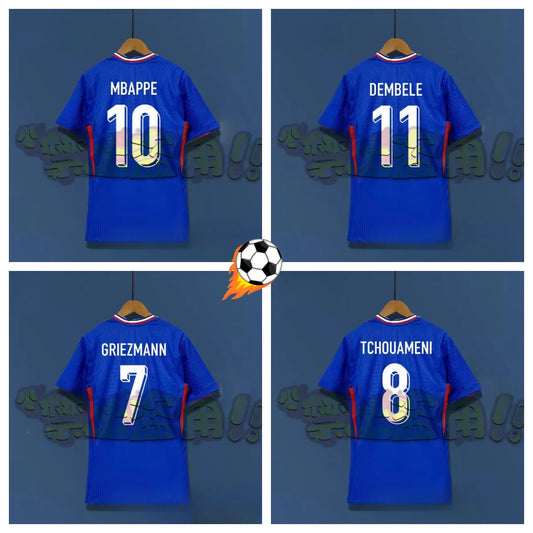 2024 European Cup France Jersey No. 10 Mbappe Football Jersey 7 Griezmann 9 Giroud 11 Belet Thai Version Quick Drying
